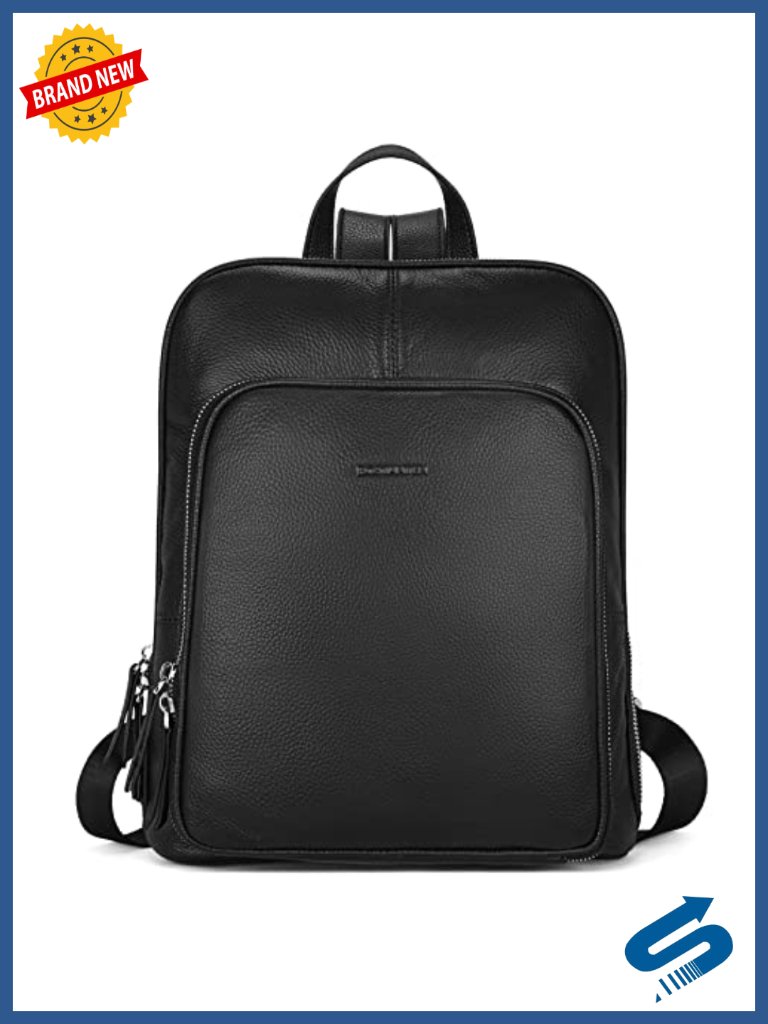 Genuine Leather Backpack Purse College Travel Bag For Women